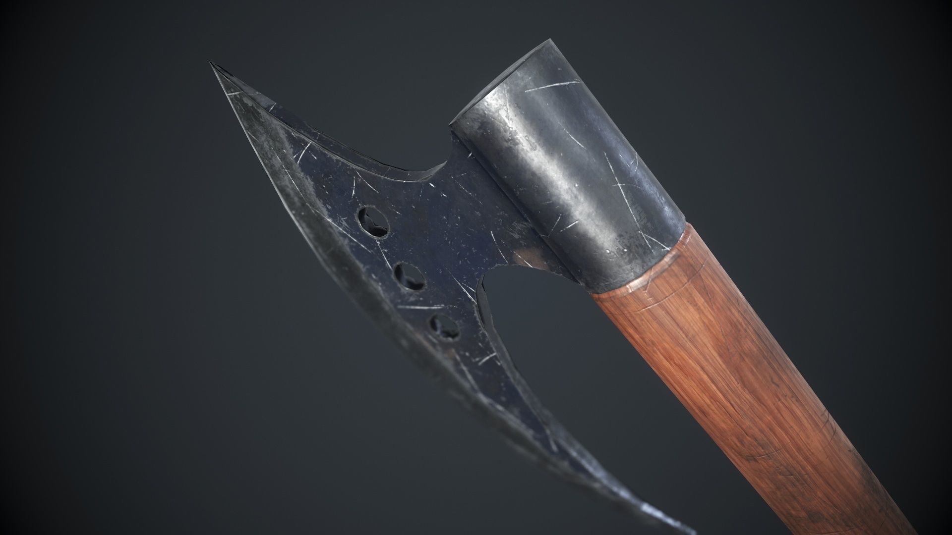Axe Game ready Model Low-poly 3D model_9