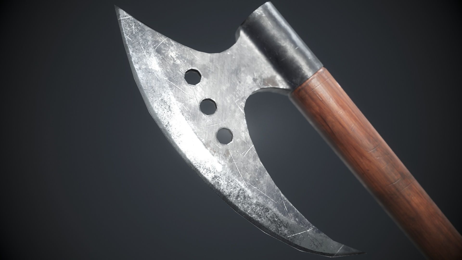 Axe Game ready Model Low-poly 3D model_8