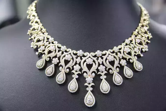 beautiful diamond necklace  3D print model