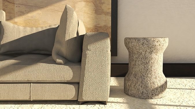 concrete coffee table  3D model