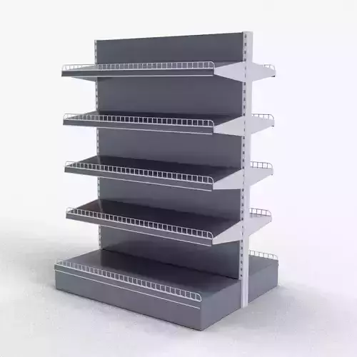 Tilted Supermarket Shelf