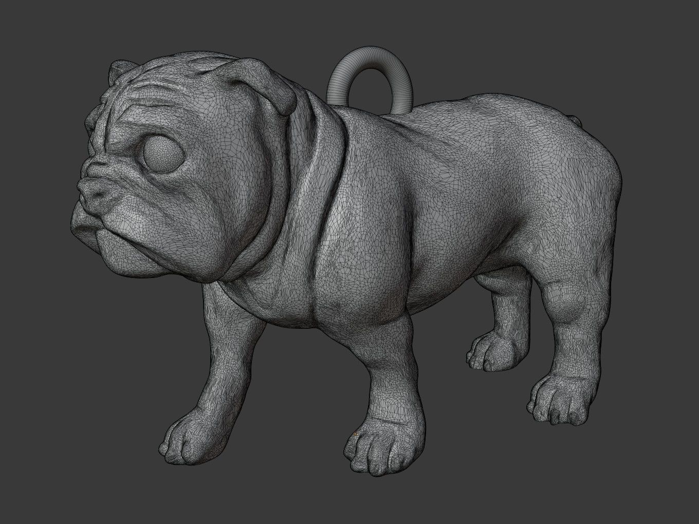 Animal Charm Bulldog 3D print model_11