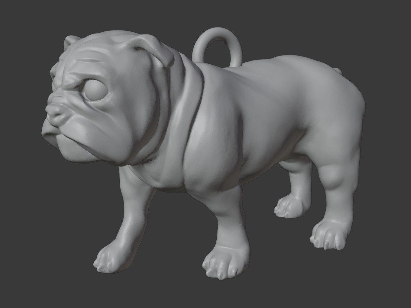Animal Charm Bulldog 3D print model_10