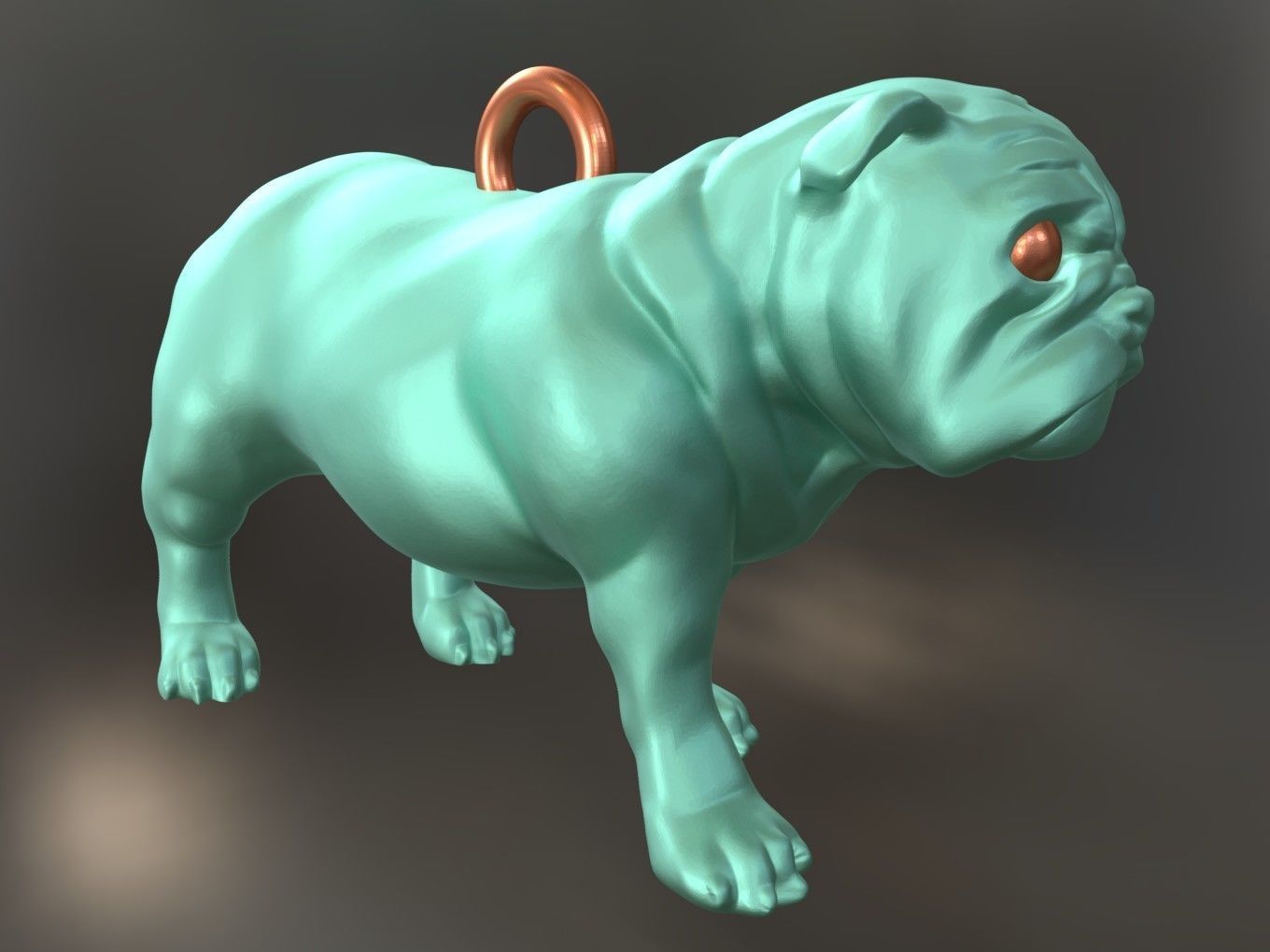 Animal Charm Bulldog 3D print model_6