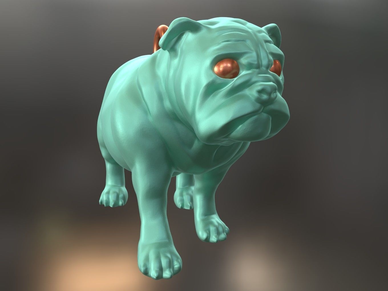 Animal Charm Bulldog 3D print model_7