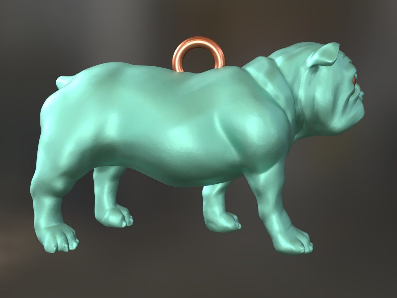 Animal Charm Bulldog 3D print model_5