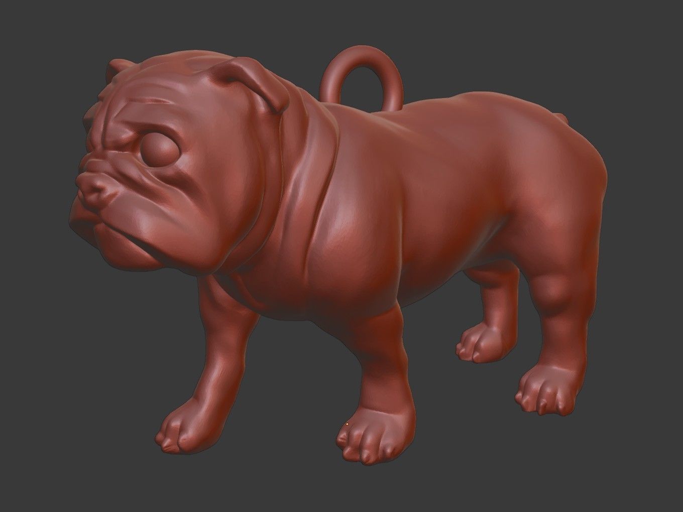 Animal Charm Bulldog 3D print model_13