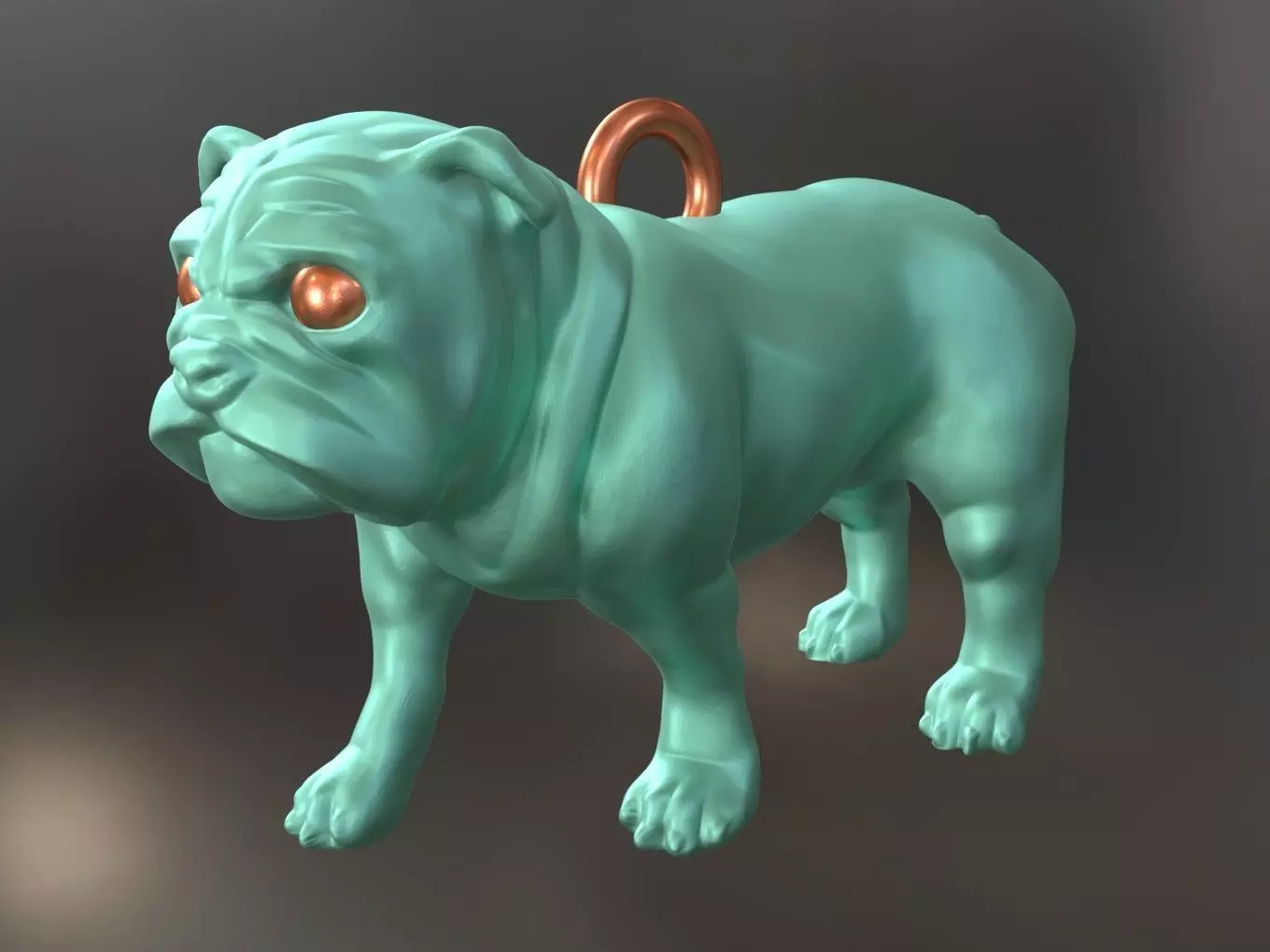 Animal Charm Bulldog 3D print model_0