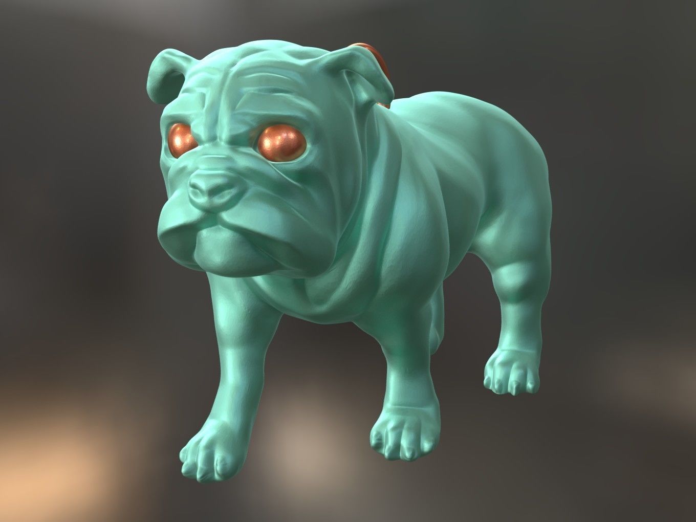 Animal Charm Bulldog 3D print model_8