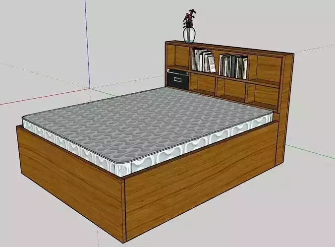 Wooden Cot Free 3D model