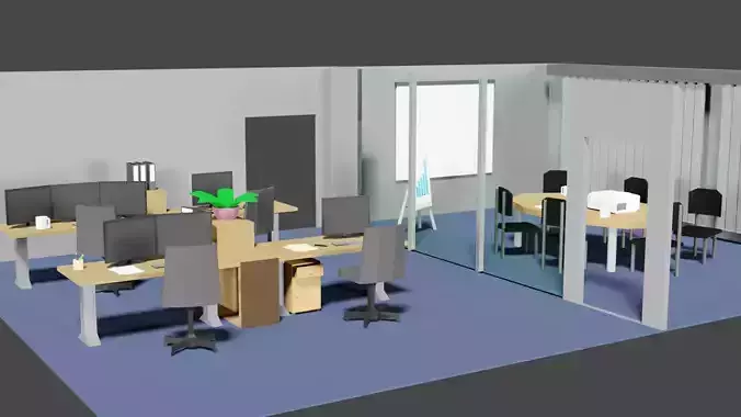 Lowpoly Office Scene