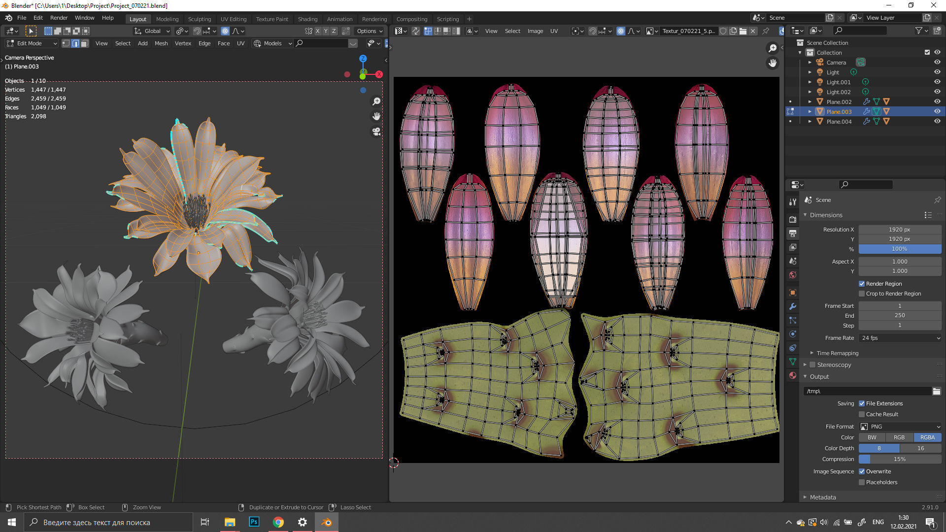 Cactus flower in bloom 3D model_7