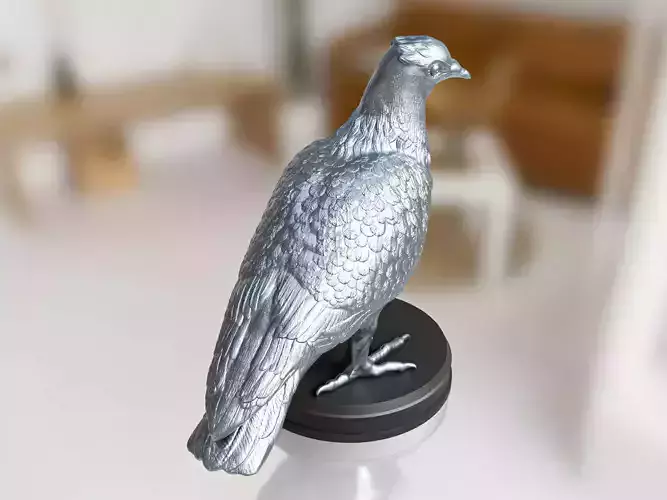 Silver Dove pigeon toy  3D print model