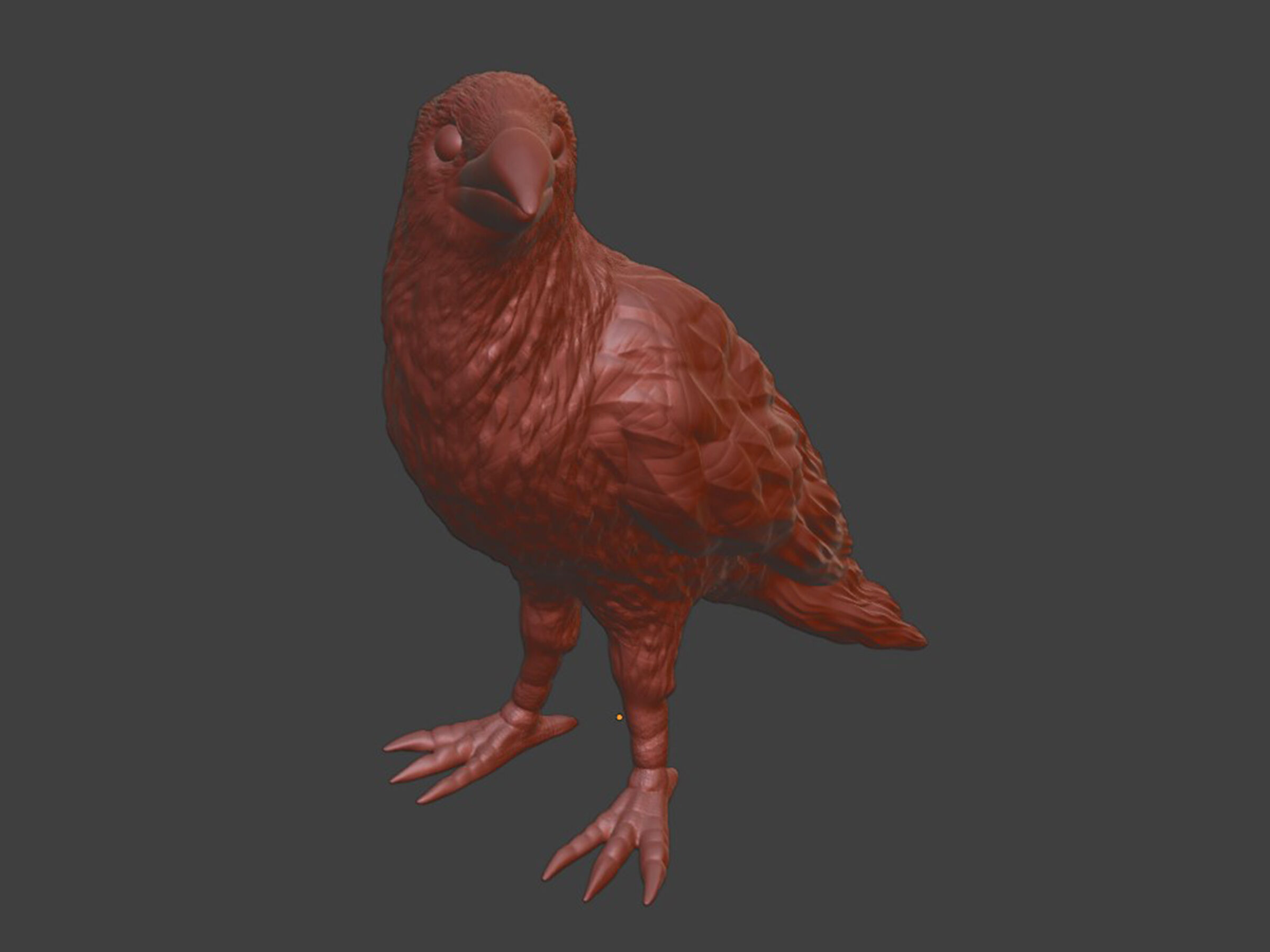 Silver Toy Crow Bird 3D print model_7