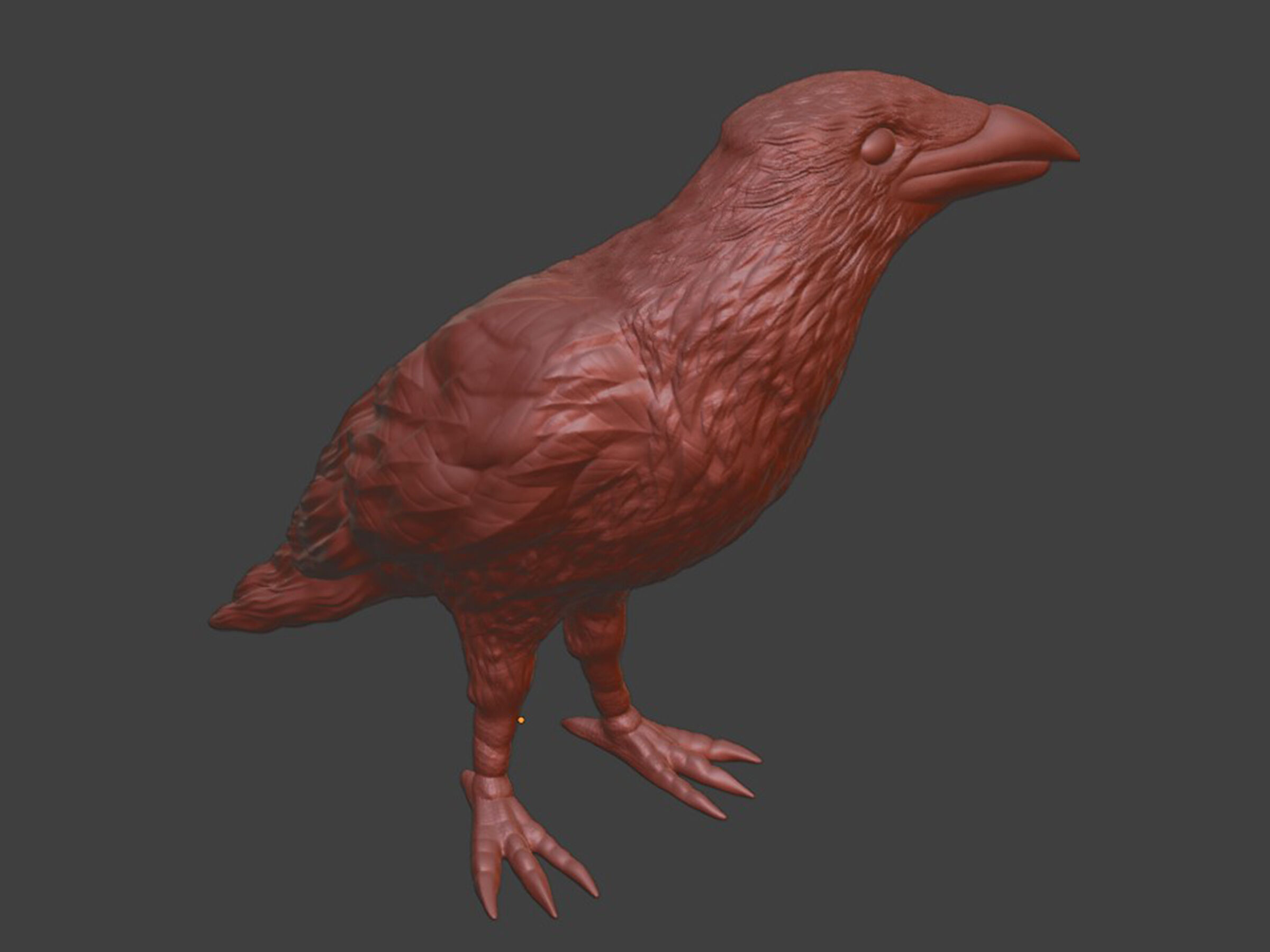 Silver Toy Crow Bird 3D print model_8