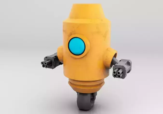 Robot Character Low-poly model Free low-poly 3D model