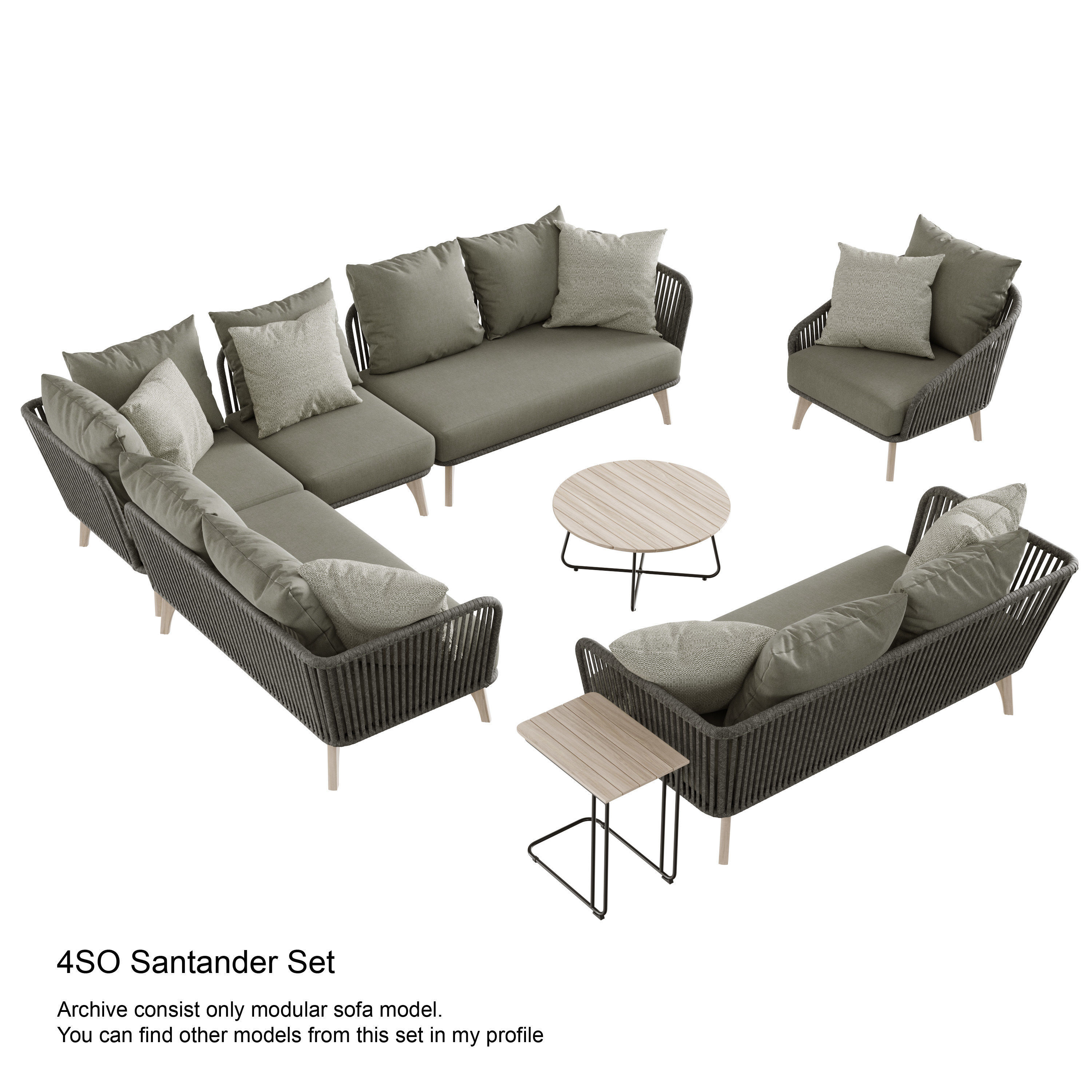 4so santander modular sofa 3D model_1