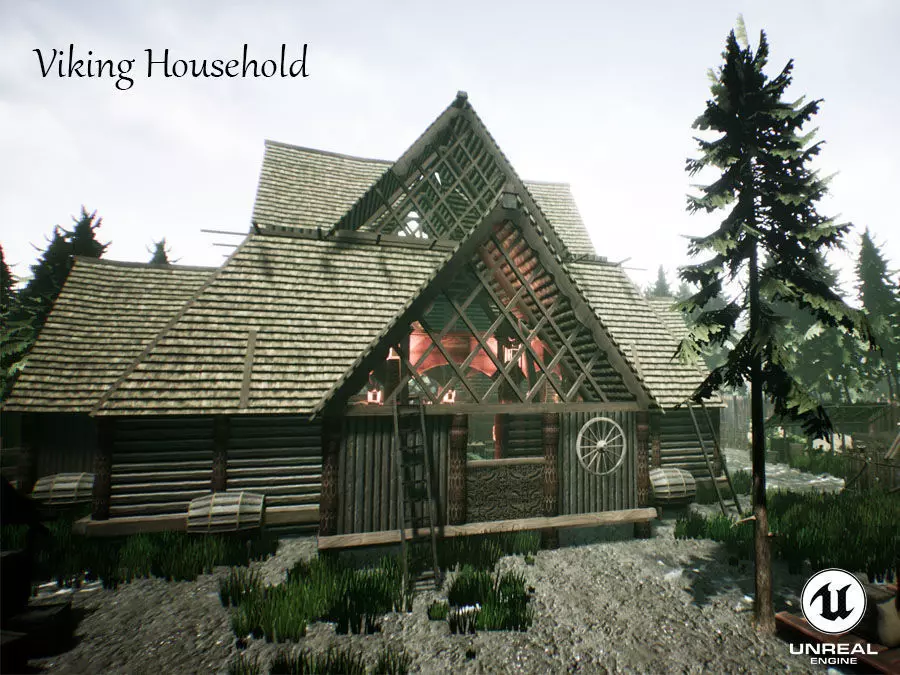 Viking Household Unreal Engine UE4 Low-poly 3D model_0