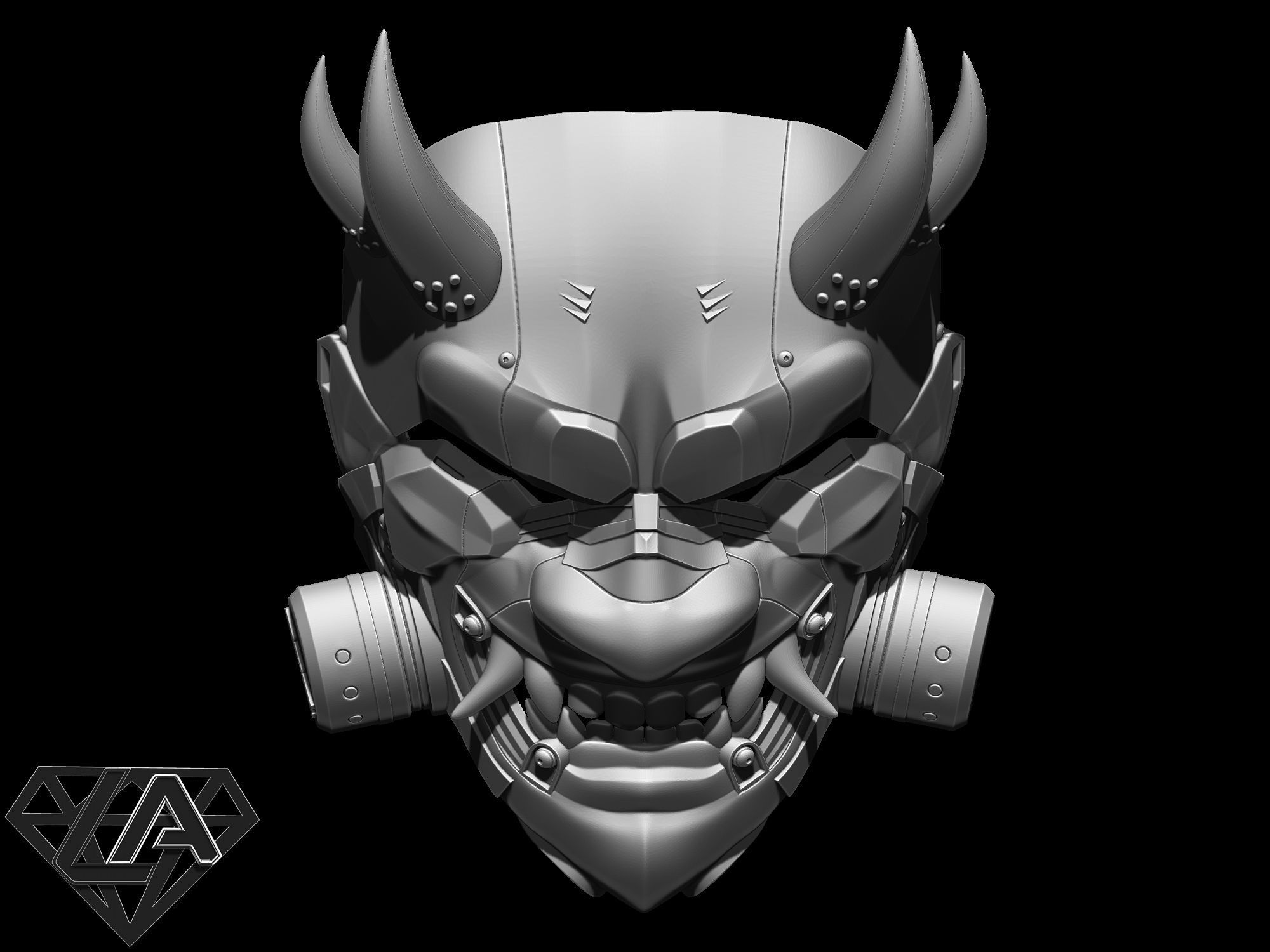 SCI-FI ONI ANTIGAS CUSTOM MASK 3D print model_2