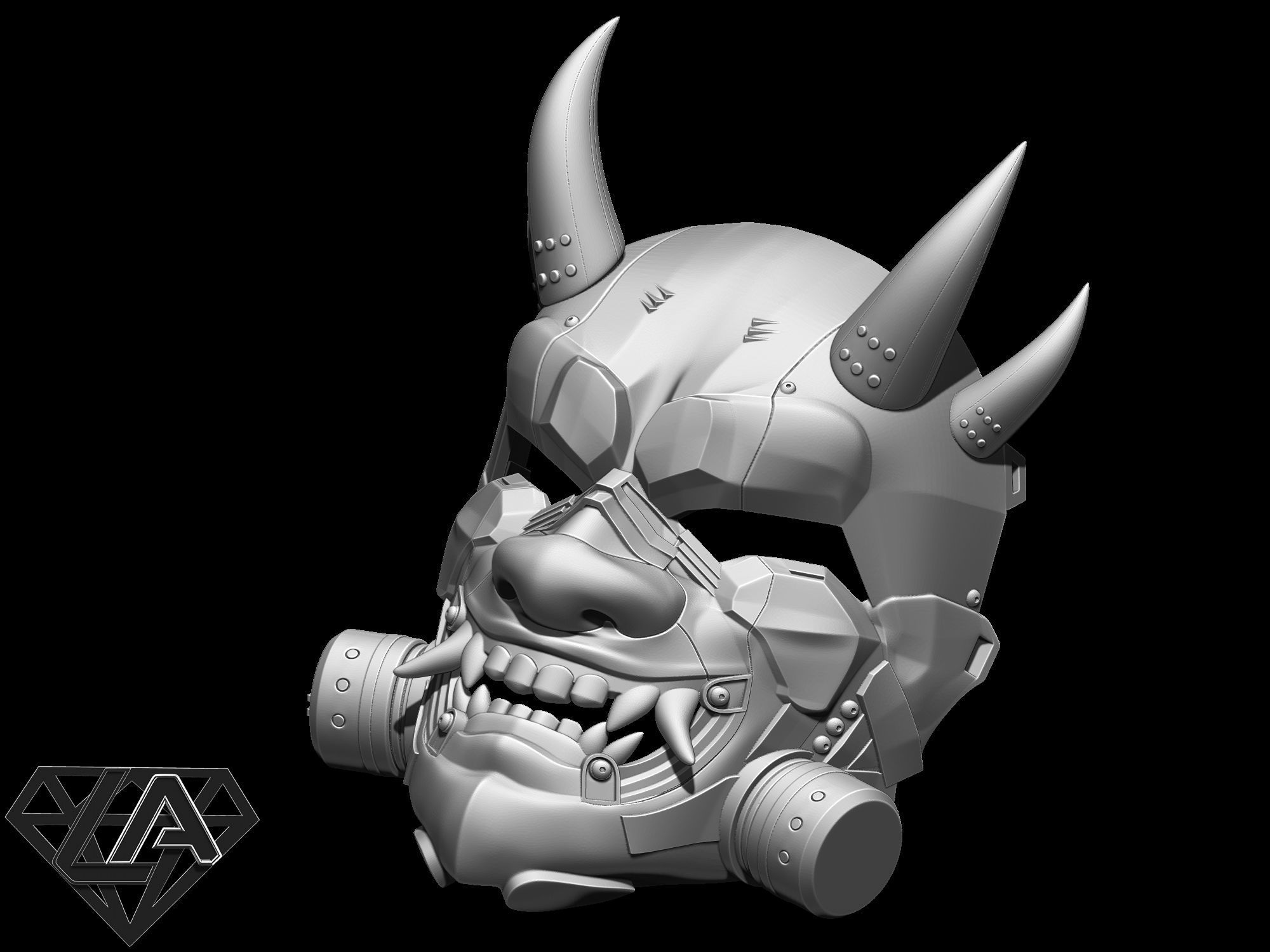 SCI-FI ONI ANTIGAS CUSTOM MASK 3D print model_10