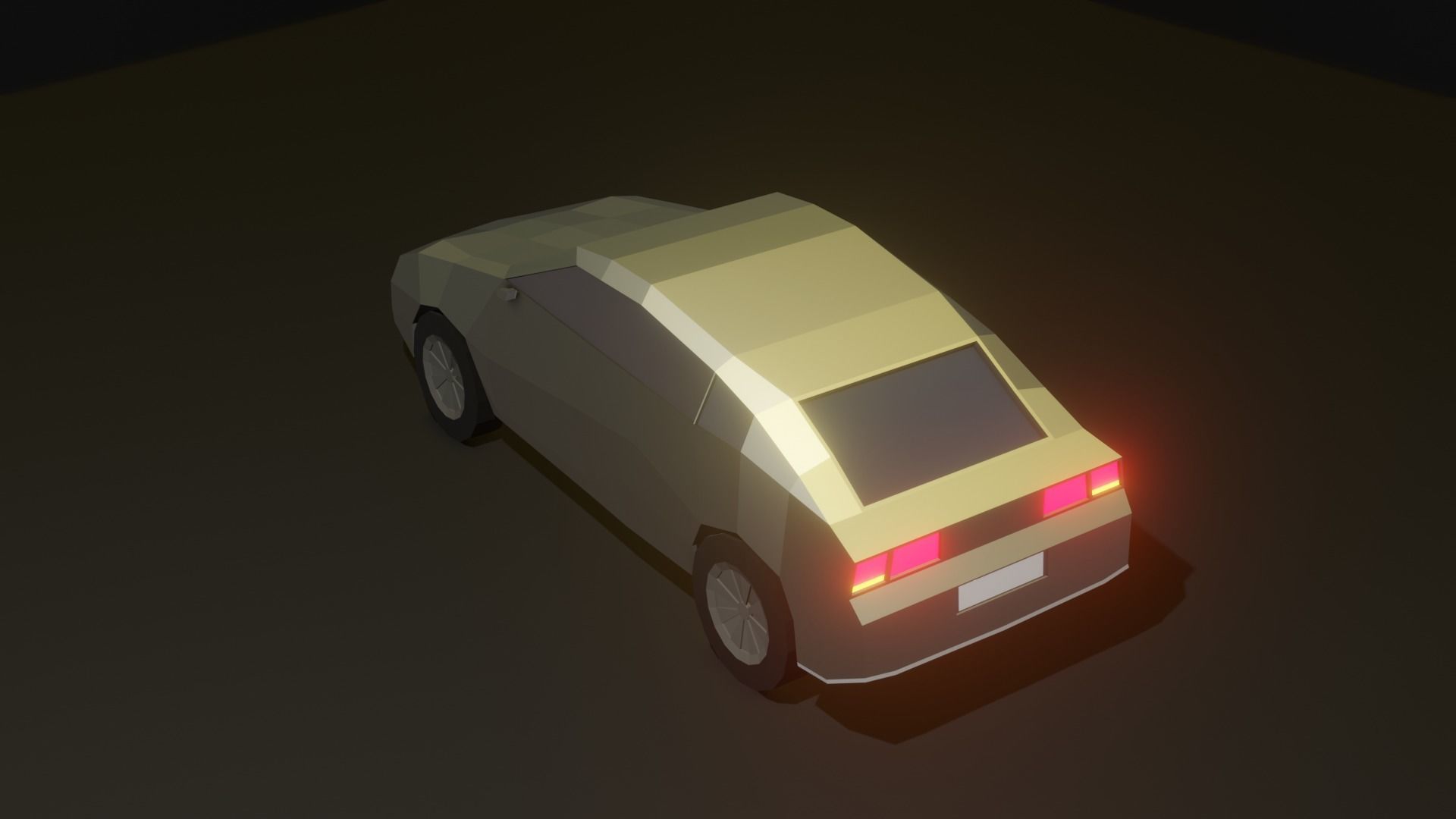 Low Poly Car Low-poly 3D model_3