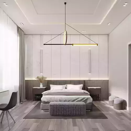 Stylish Bedroom Interior - Blender 3d
