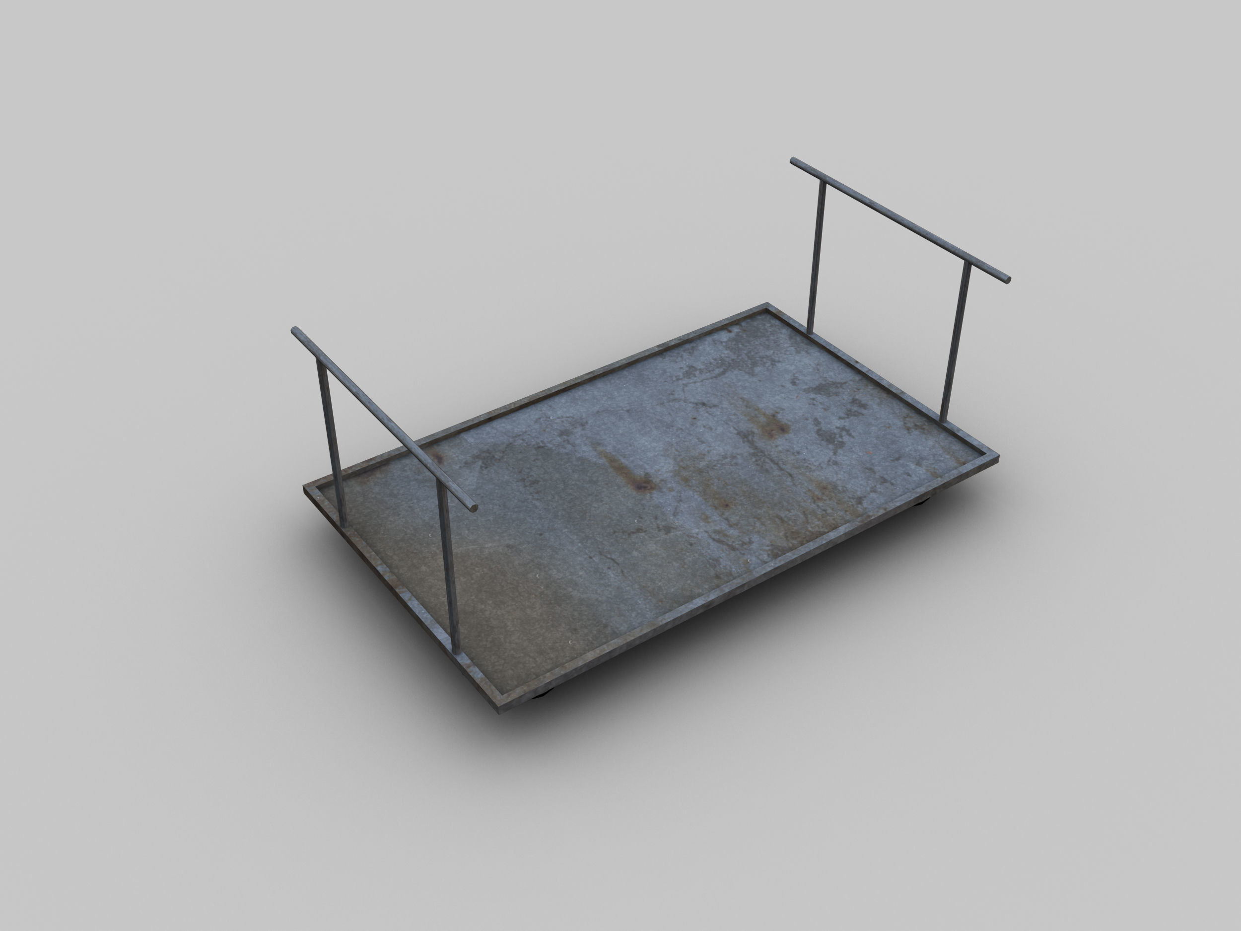 Trolley Cart Pack Low-poly 3D model_3