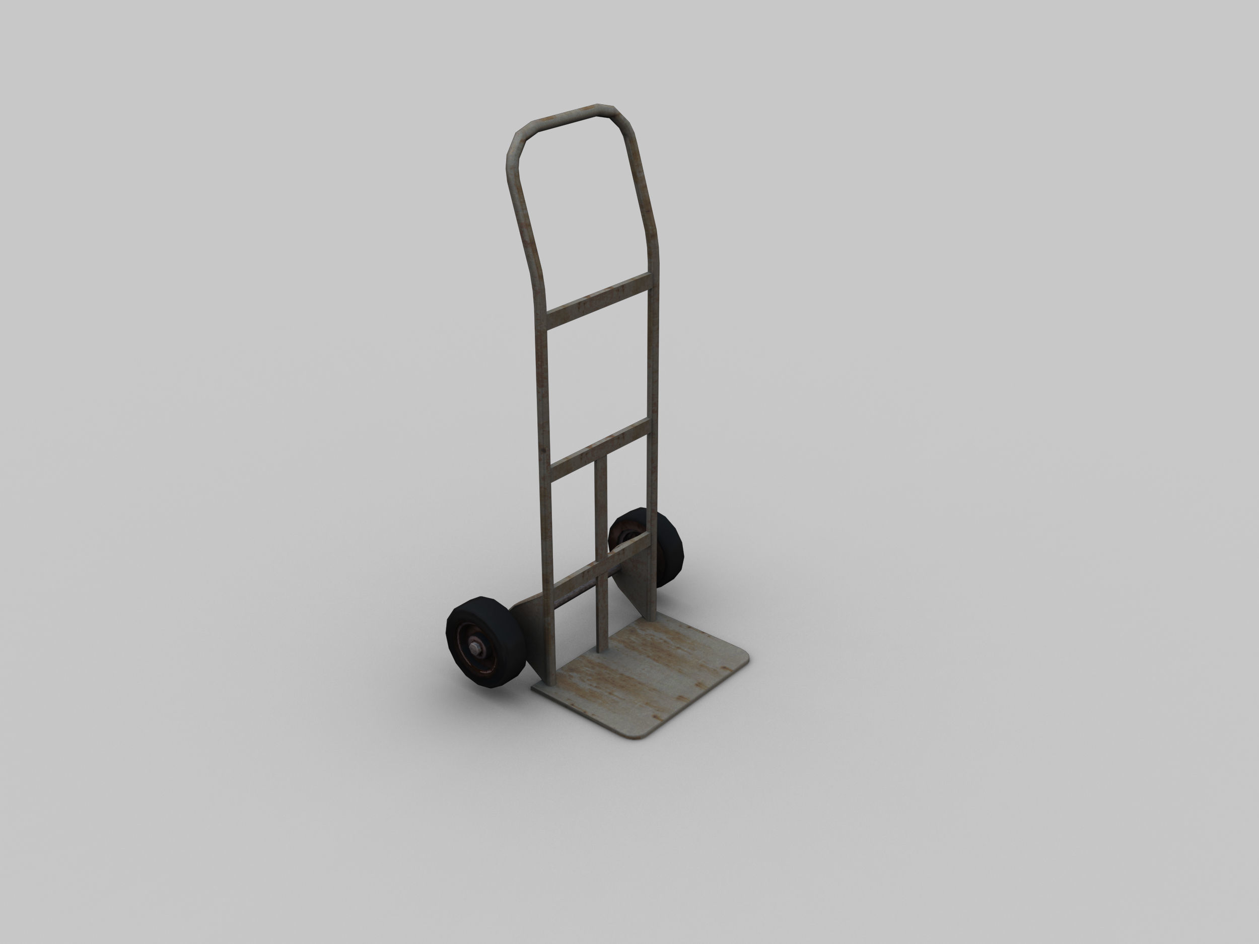 Trolley Cart Pack Low-poly 3D model_2