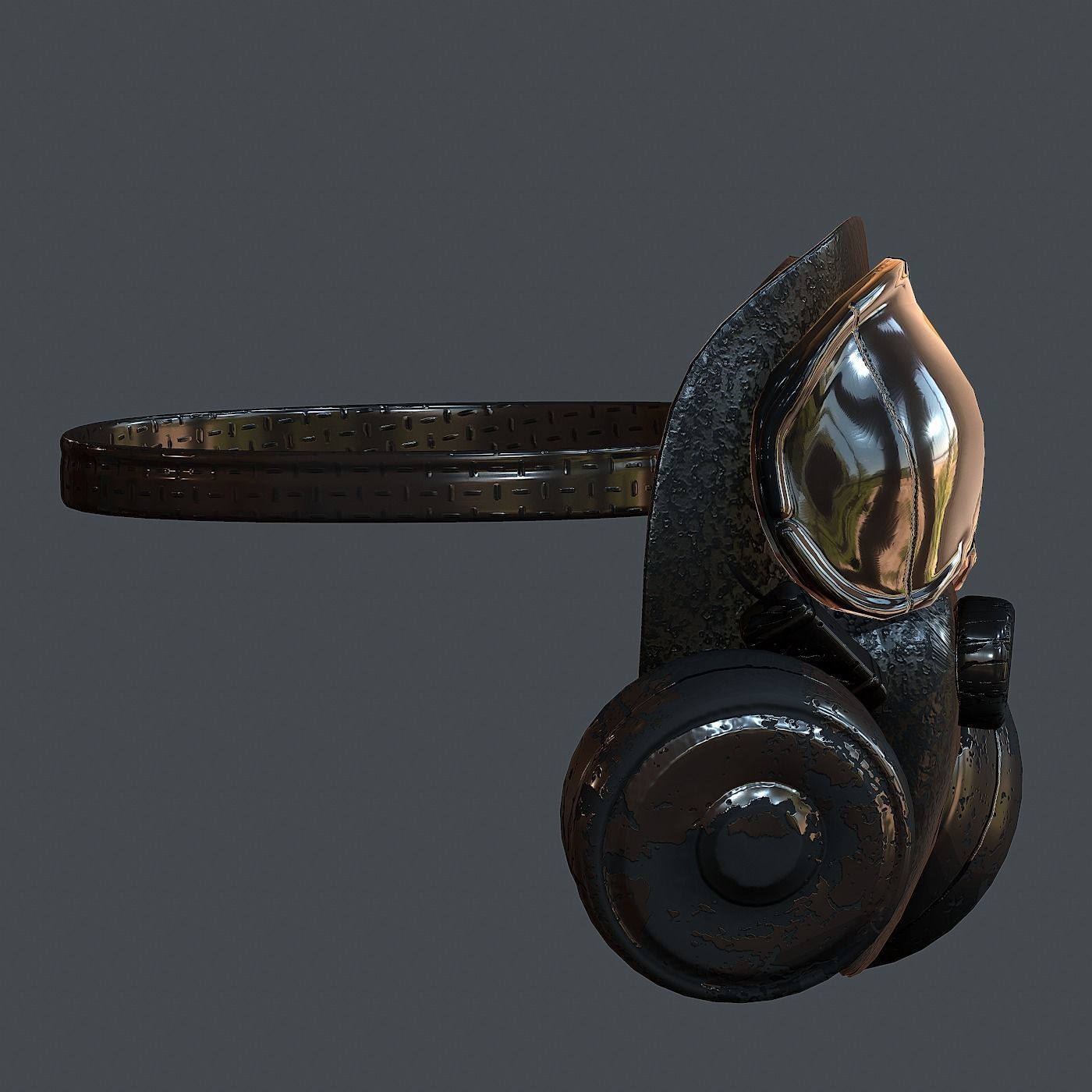 Gas mask helmet 3d model scifi Low-poly Low-poly 3D model Low-poly 3D model_4