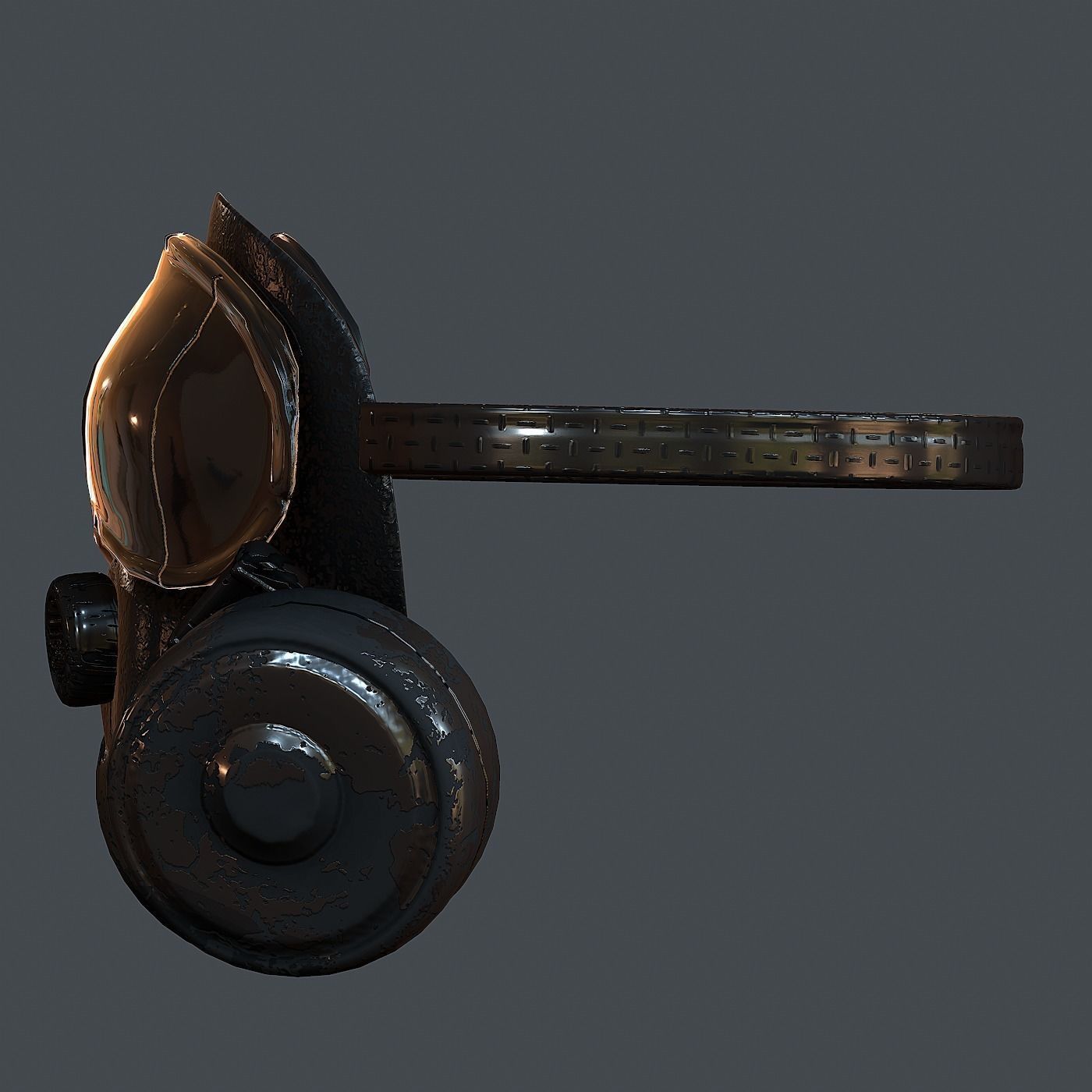 Gas mask helmet 3d model scifi Low-poly Low-poly 3D model Low-poly 3D model_7