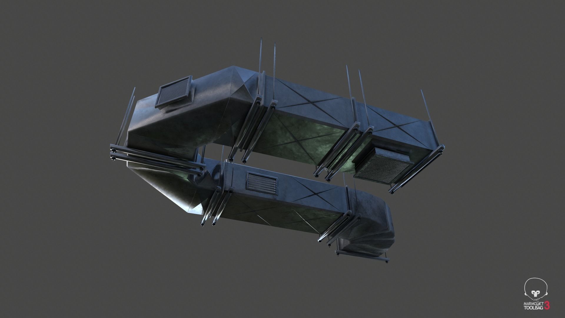Air Conditioning Ducting  Low-poly 3D model Low-poly 3D model_5