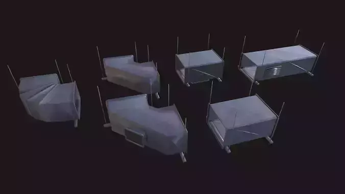 Air Conditioning Ducting  Low-poly 3D model