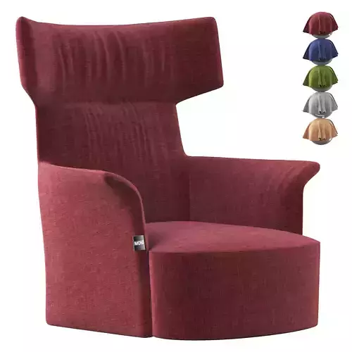 SANTA MONICA HOME Wing armchair with armrests 3D model