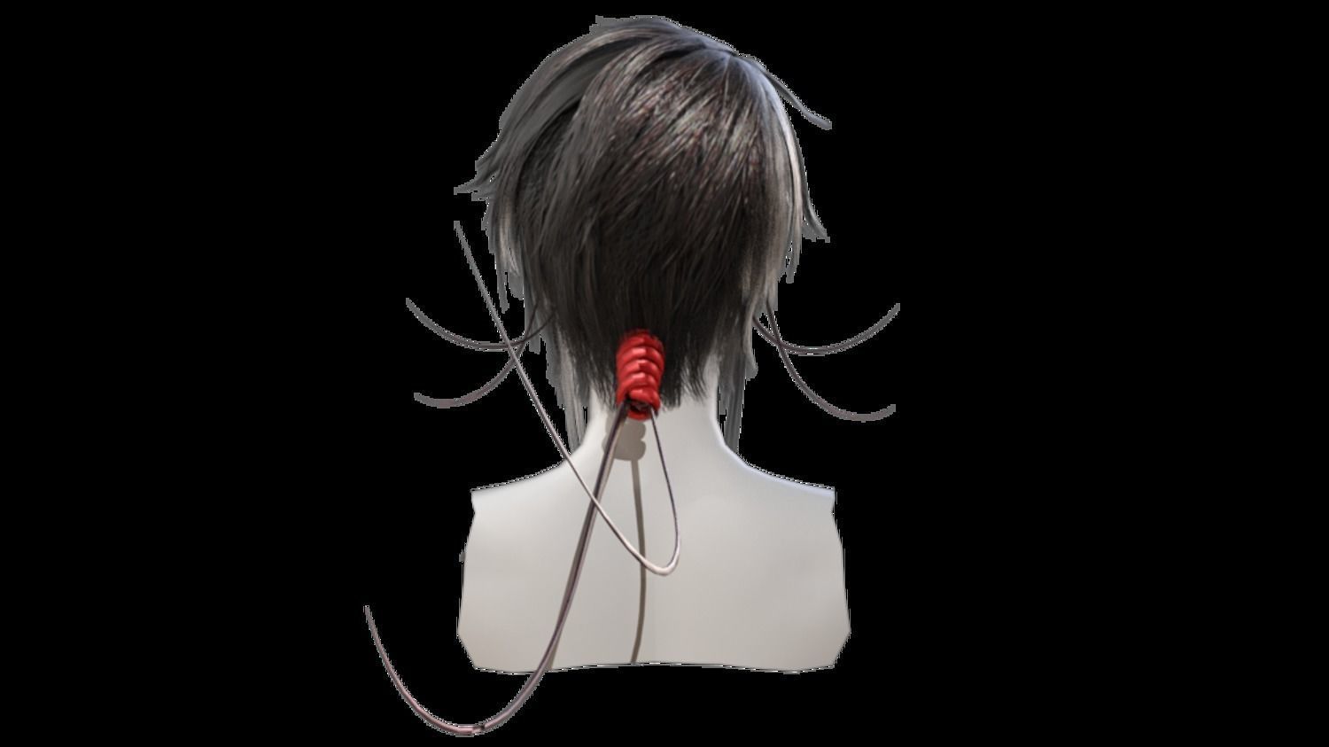 Visual Rock - Hairstyle01 Low-poly 3D model_5