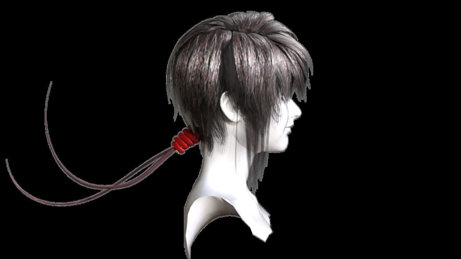 Visual Rock - Hairstyle01 Low-poly 3D model_6