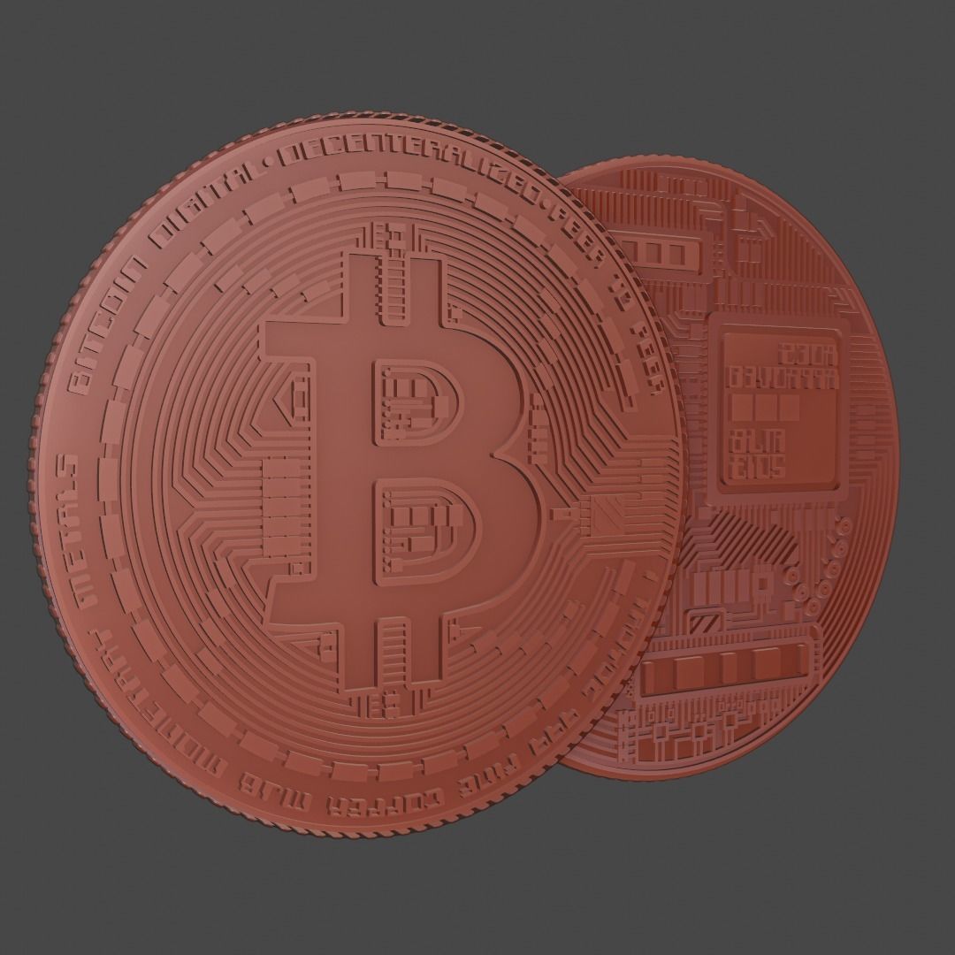 Bitcoin high detailed 3D model_7