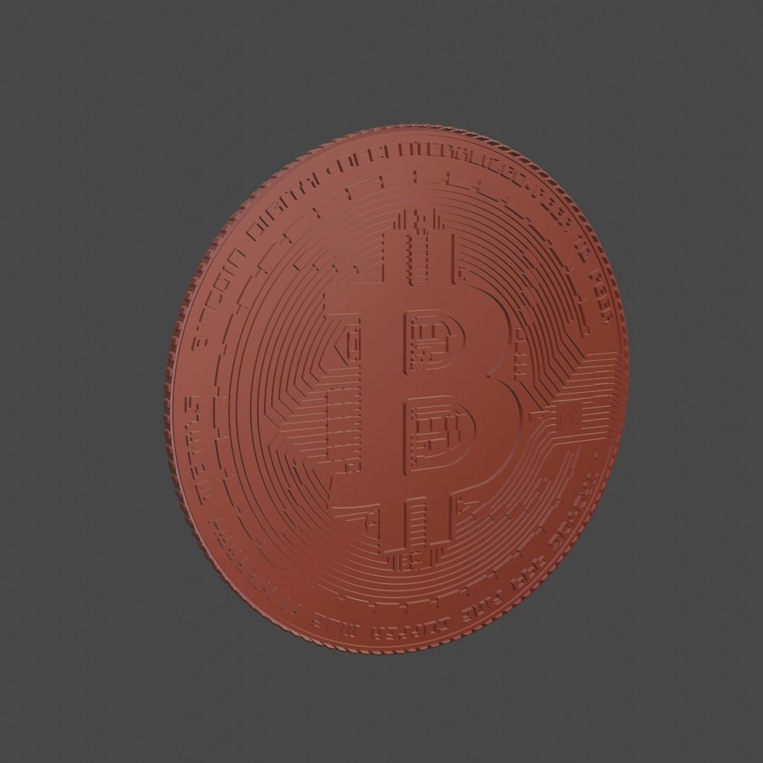 Bitcoin high detailed 3D model_5