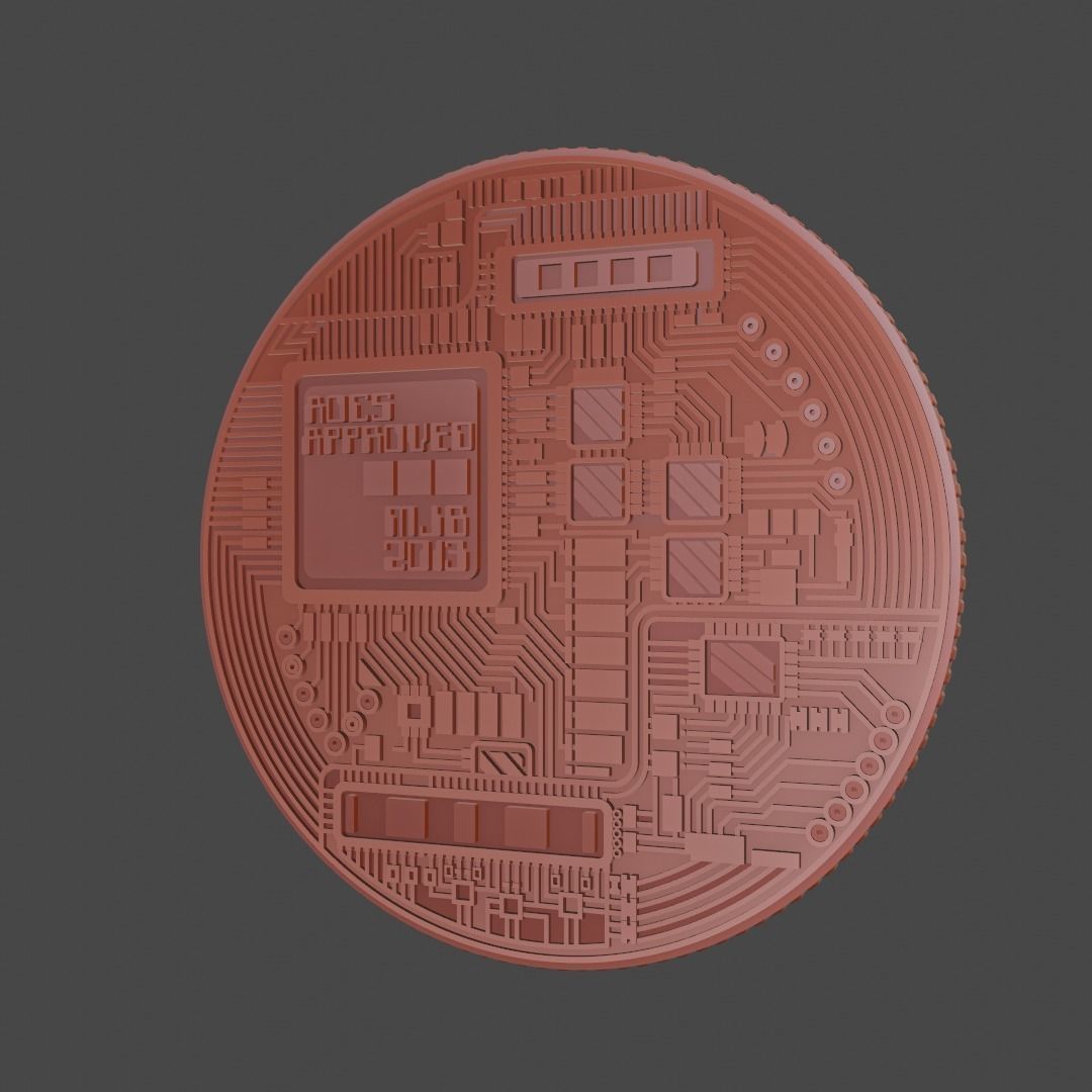 Bitcoin high detailed 3D model_6