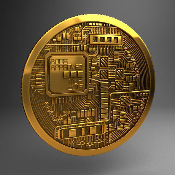 Bitcoin high detailed 3D model_4