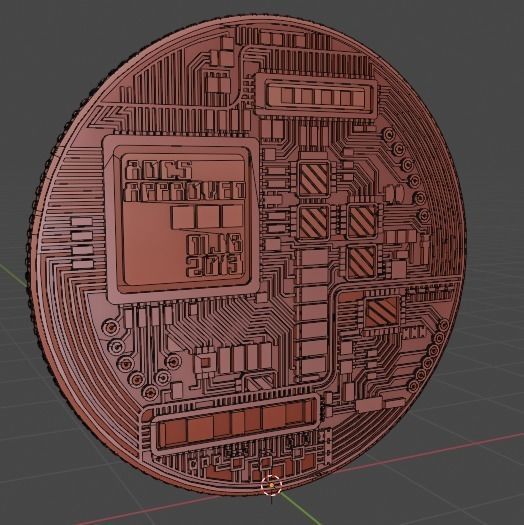 Bitcoin high detailed 3D model_9