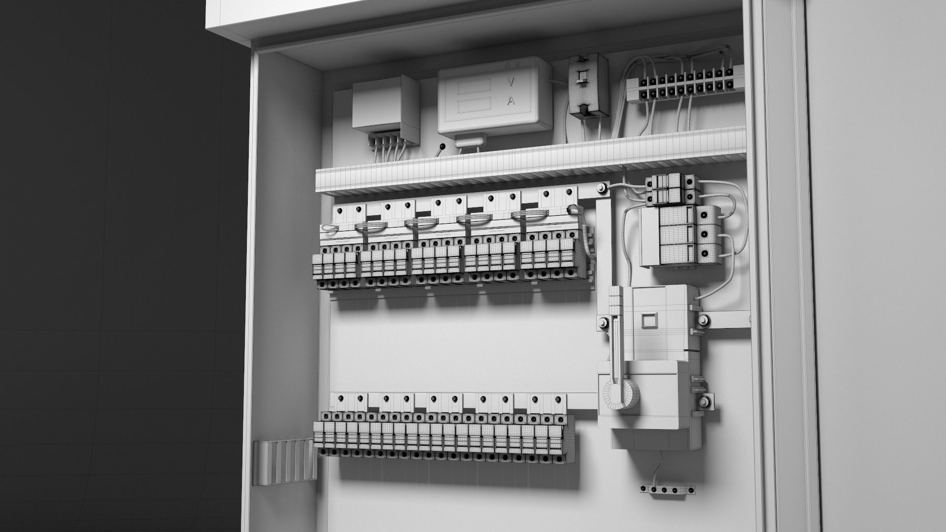 Electric Panel board 3D model_5