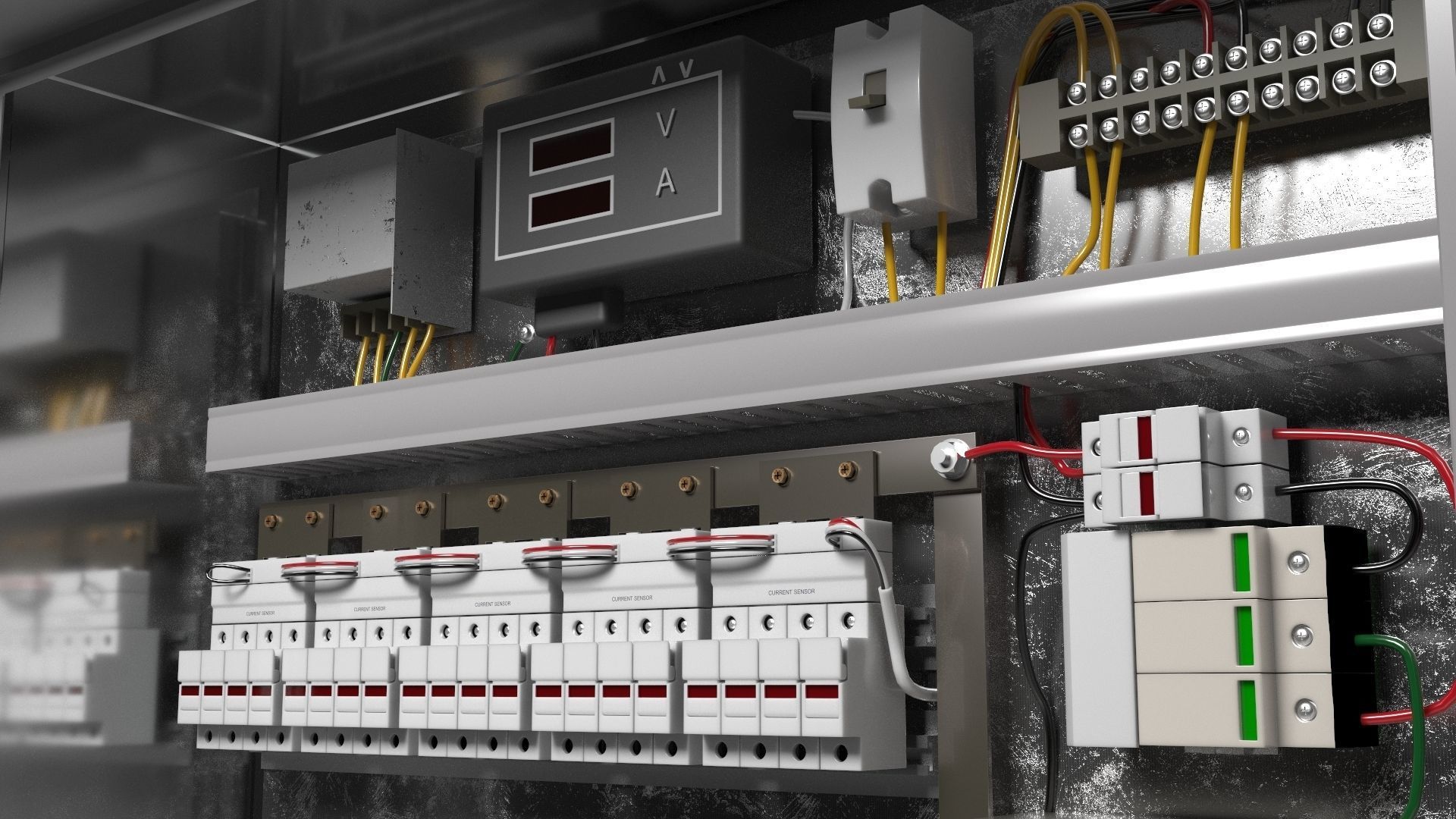 Electric Panel board 3D model_2