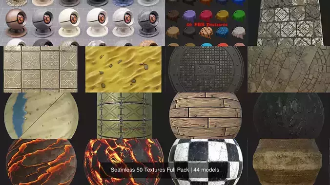 Seamless 50 Textures Full Pack