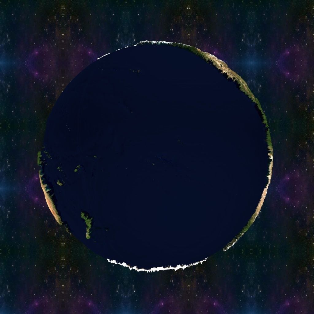 World map 3D - relief topographic 1in100000000 3D print model_11