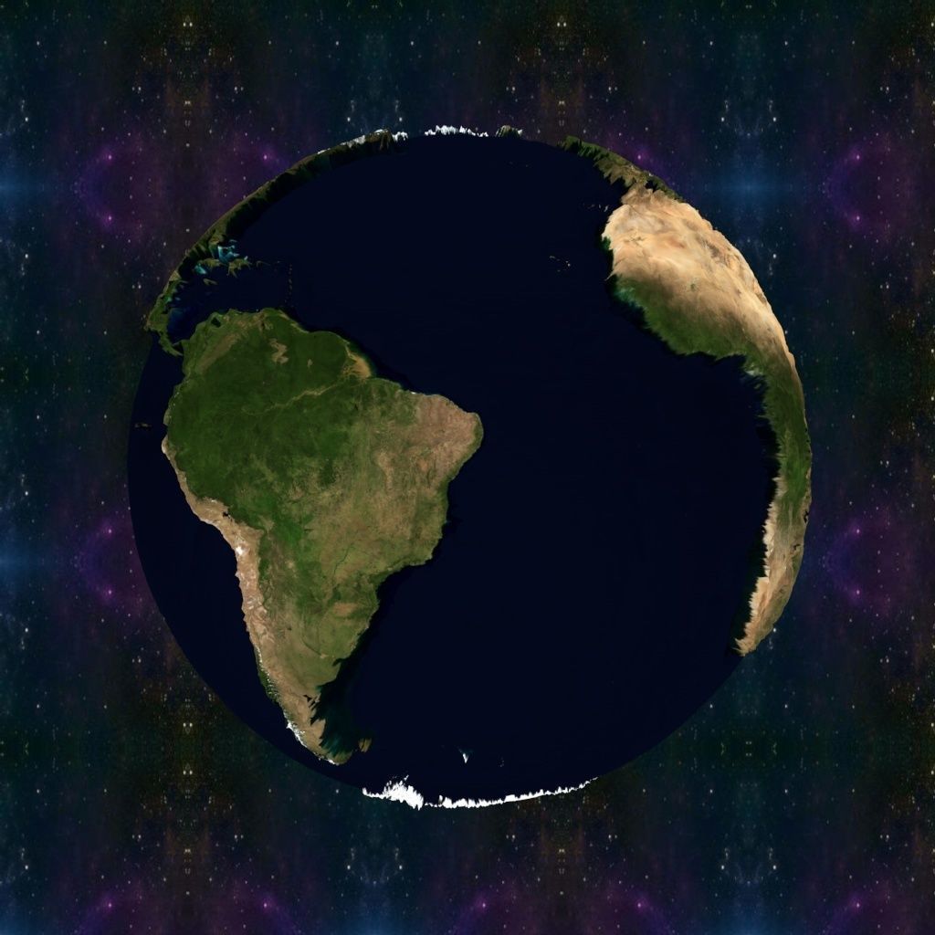 World map 3D - relief topographic 1in100000000 3D print model_14