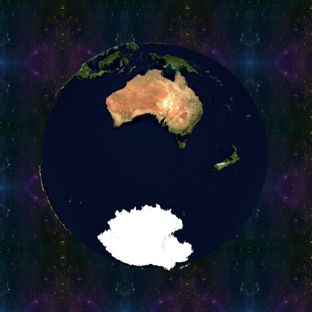 World map 3D - relief topographic 1in100000000 3D print model_9