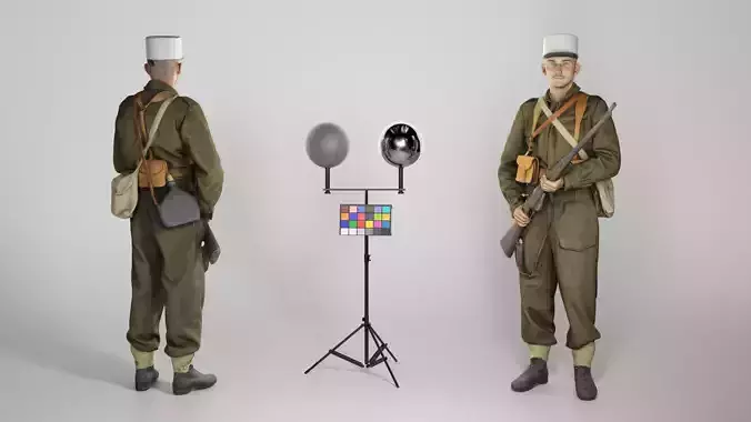 French infantryman with gun 268