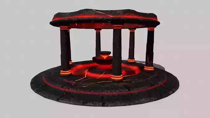 Altar Set fire pit with flames