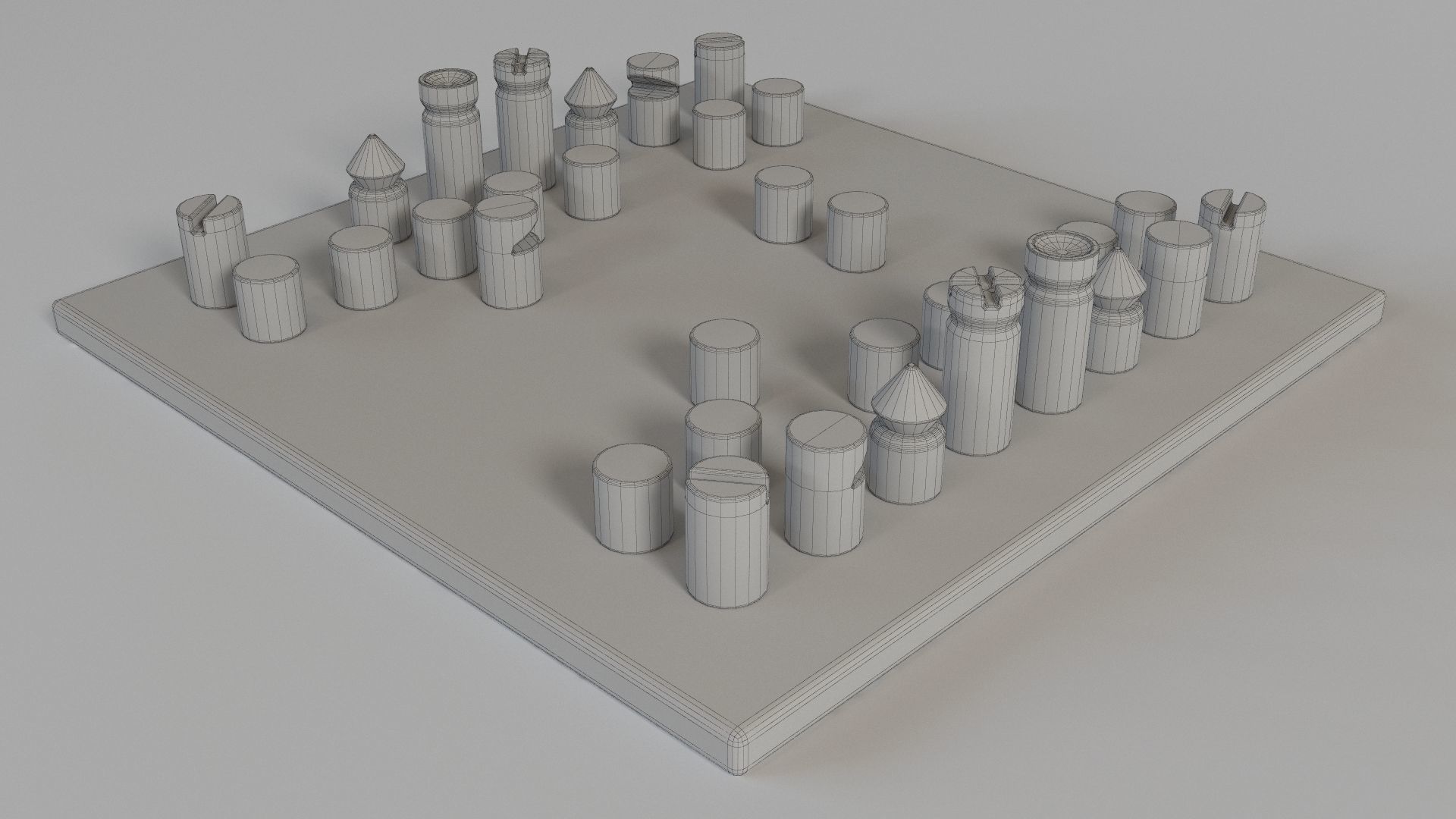 CB2 Marble Chess Game 3D model_3