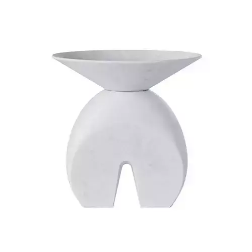 Iris White Vase Low-poly 3D model